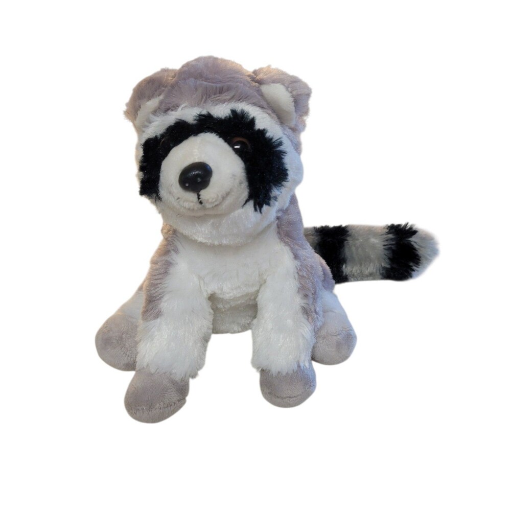 Wildlife Artists Raccoon Plush Stuffed Animal Grey Black Ringed Tail 7 inch